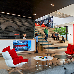 A group of people in a room.